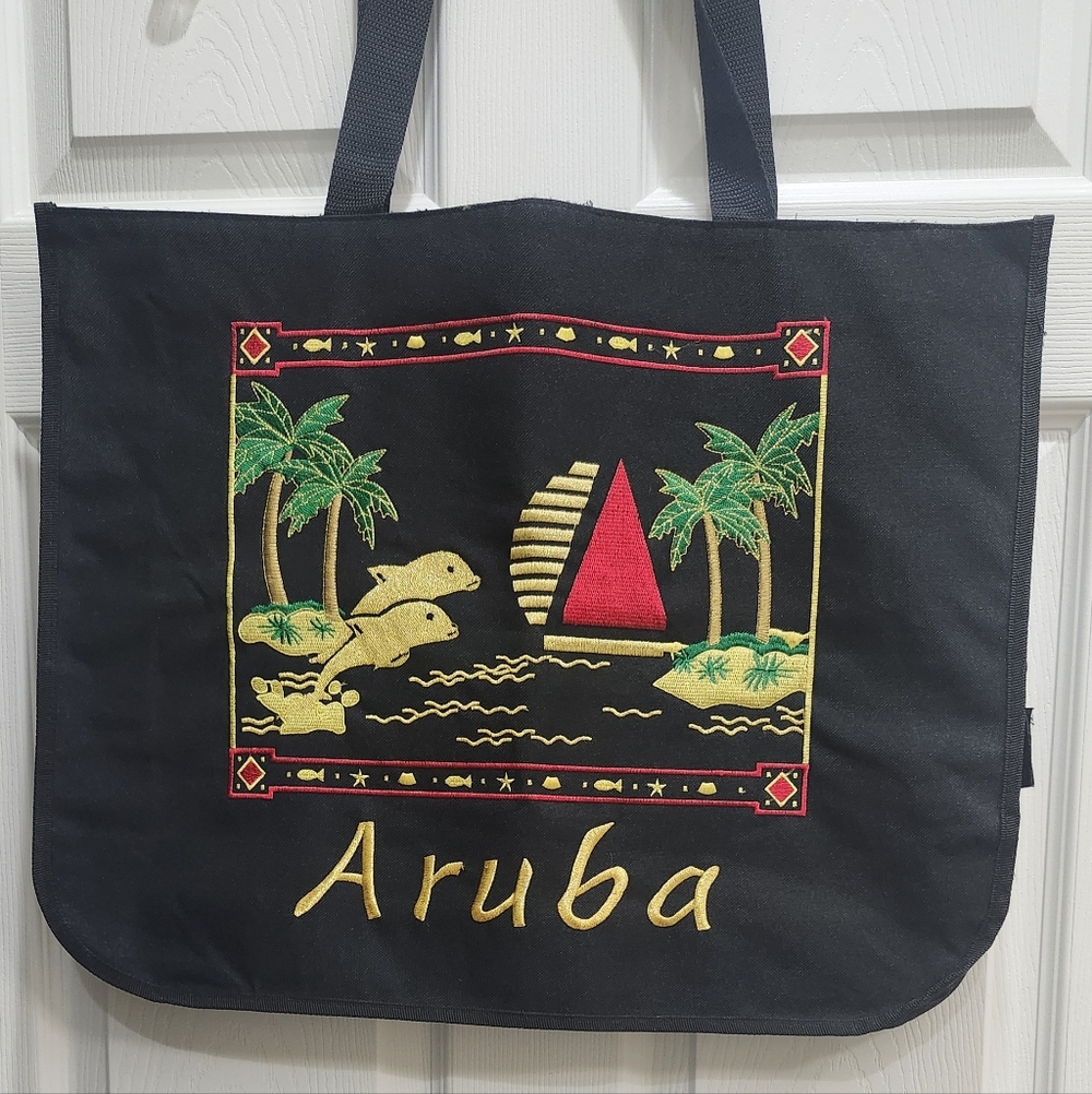 Aruba Tote Bag with Embroidered Design